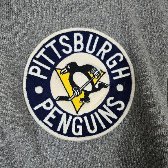 Pittsburgh Penguins Vintage Hockey Full Zip Sweatshirt Mens Large 0844 - Picture 3 of 11